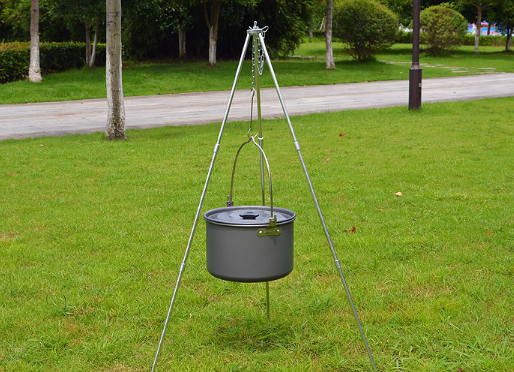 Compatible with Apple, Camping outdoor campfire tripod hanging pot picnic fire bracket aluminum alloy tripod camping supplies - Premium 0 from AdventureParent - Just $17.48! Shop now at AdventureParent