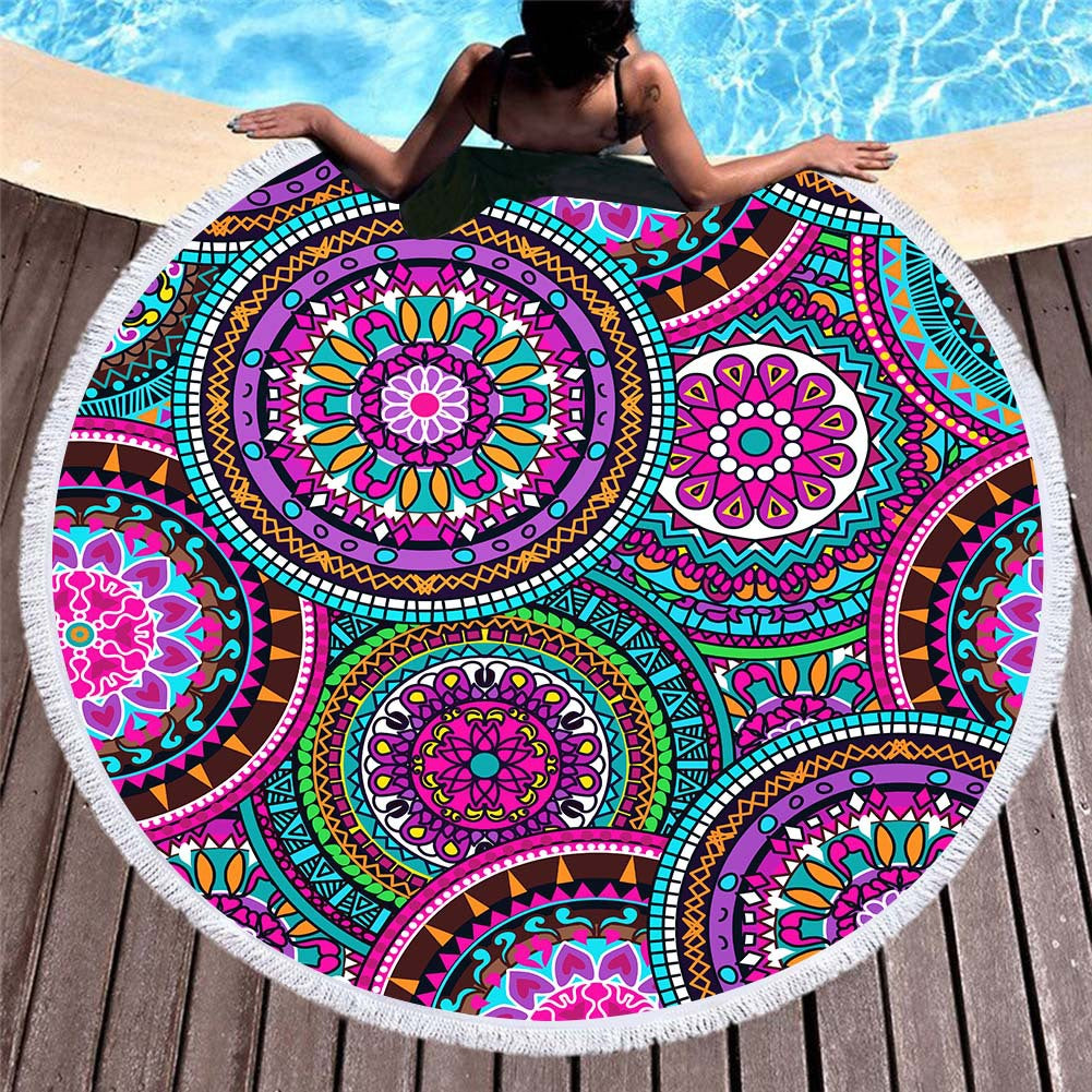 Circular macharo beach towel microfiber digital printing beach towel - Premium 0 from AdventureParent - Just $17.61! Shop now at AdventureParent