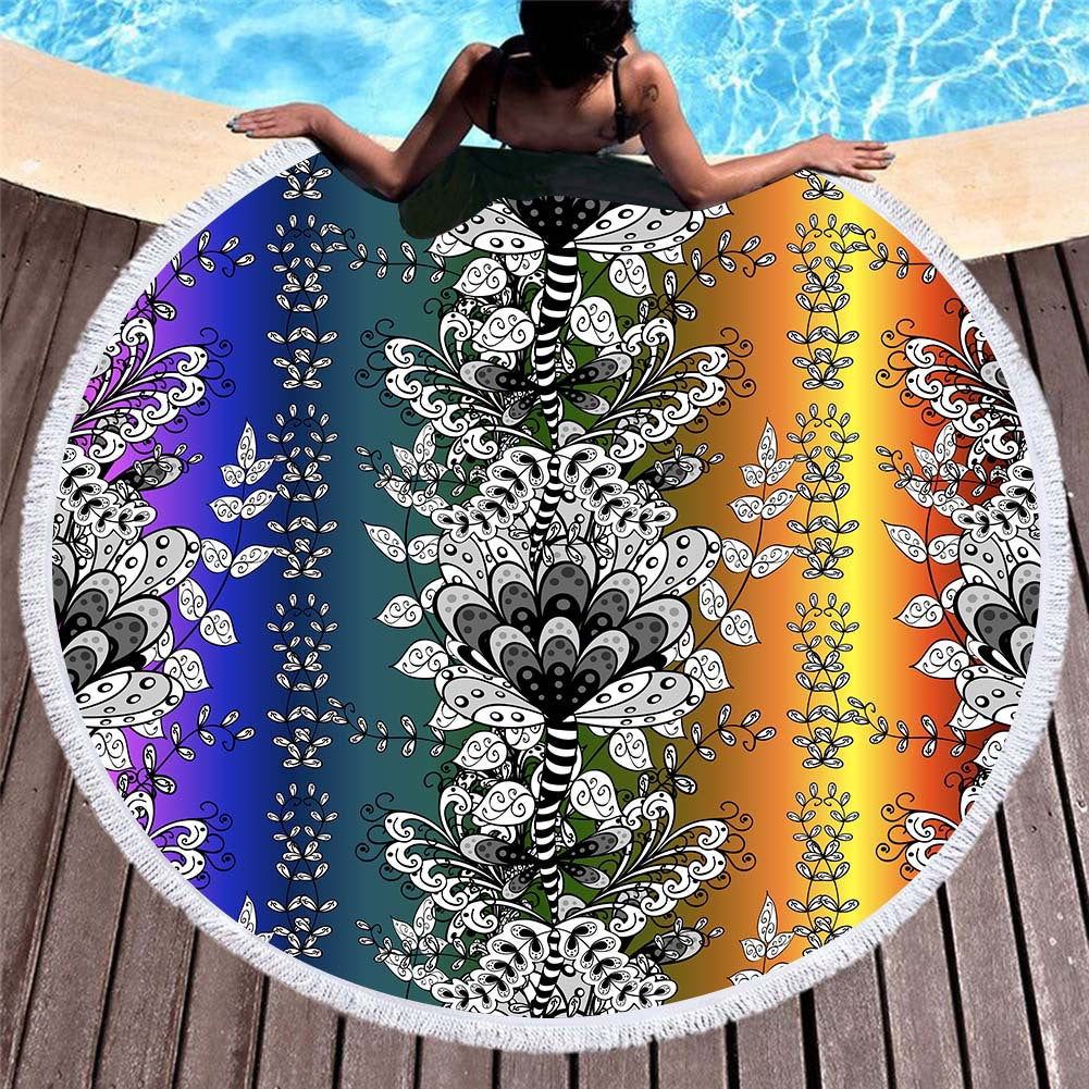 Circular macharo beach towel microfiber digital printing beach towel - Premium 0 from AdventureParent - Just $17.61! Shop now at AdventureParent