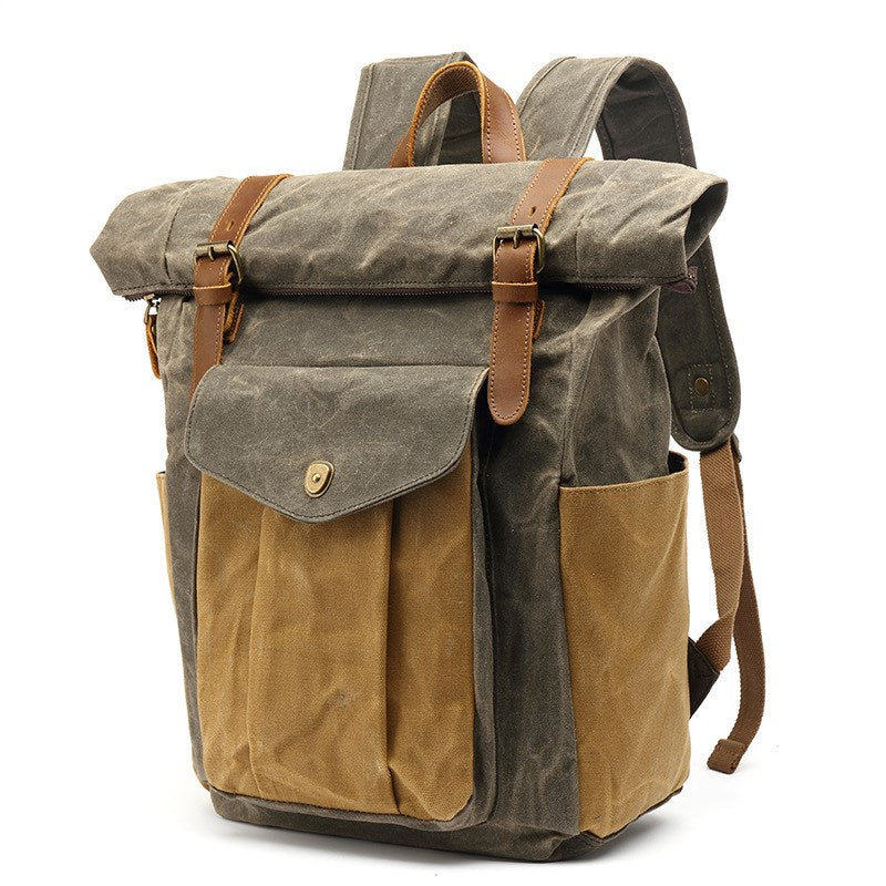 Retro Male Travel Backpack Travel Student Bag - Premium 0 from AdventureParent - Just $59.40! Shop now at AdventureParent