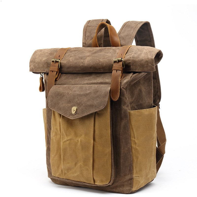 Retro Male Travel Backpack Travel Student Bag - Premium 0 from AdventureParent - Just $59.40! Shop now at AdventureParent