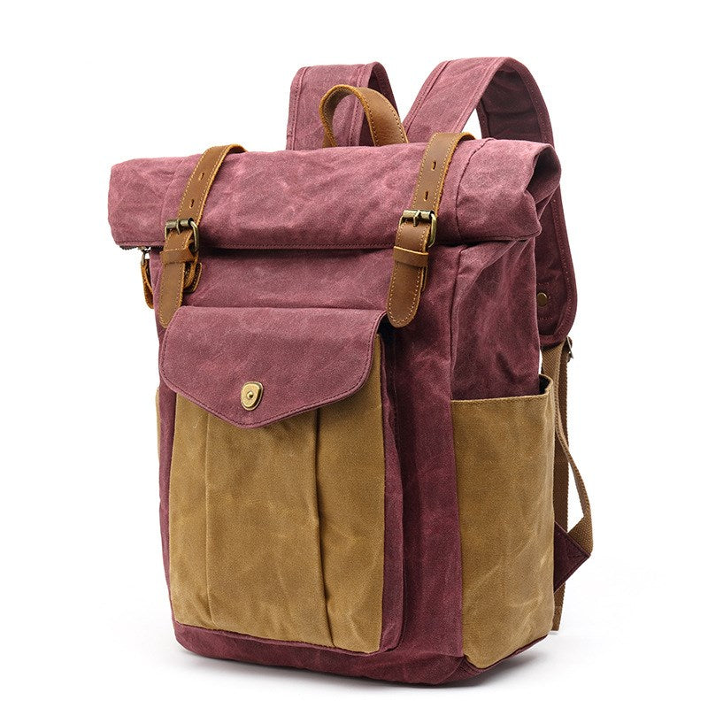 Retro Male Travel Backpack Travel Student Bag - Premium 0 from AdventureParent - Just $59.40! Shop now at AdventureParent