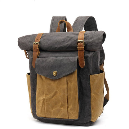 Retro Male Travel Backpack Travel Student Bag - Premium 0 from AdventureParent - Just $59.40! Shop now at AdventureParent