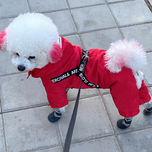 Small Dog Bichon Winter Pet Winter Clothes Four-Legged Warm - Premium 0 from AdventureParent - Just $36.27! Shop now at AdventureParent