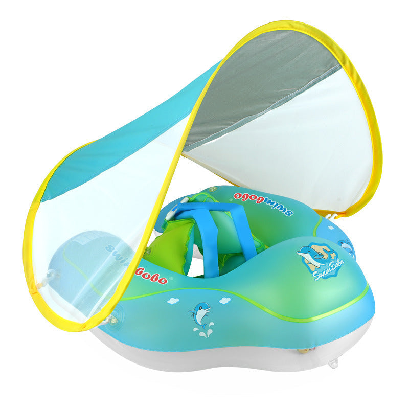 Baby Swimming Float With Canopy Inflatable Infant Floating Ring Kids Swim Pool Accessories Circle Bathing Summer Toys - Premium watersports from My Store - Just $43.04! Shop now at AdventureParent