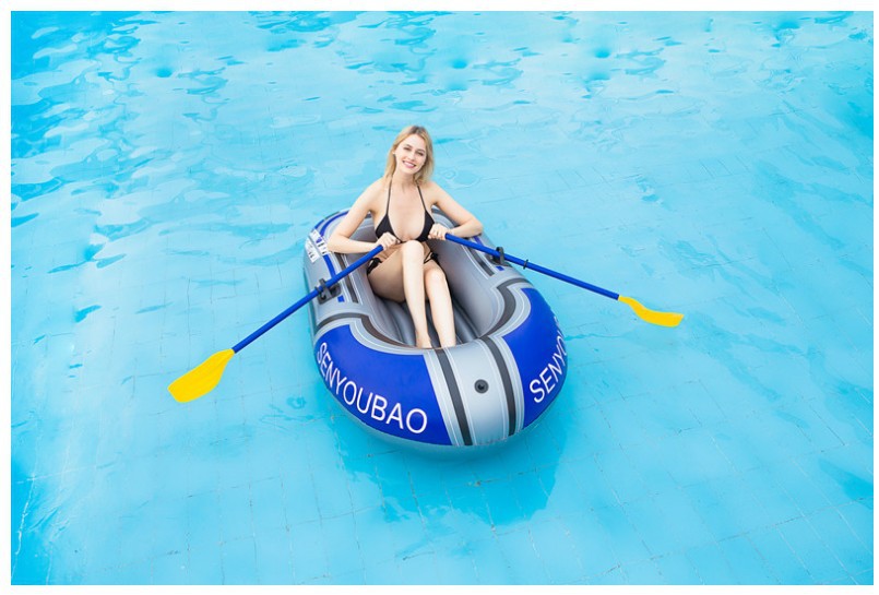 Single Boat Double Inflatable Boat Kayak PVC Boat Hovercraft Fishing Boat - Premium 0 from AdventureParent - Just $49.43! Shop now at AdventureParent