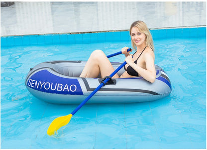 Single Boat Double Inflatable Boat Kayak PVC Boat Hovercraft Fishing Boat - Premium 0 from AdventureParent - Just $49.43! Shop now at AdventureParent