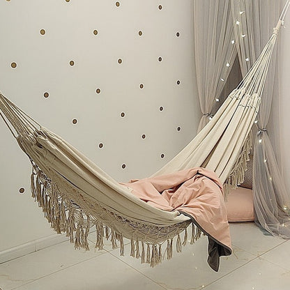 Double Hammock Nordic Bohemian Tassel Hammock Beach Outdoor - Premium 0 from AdventureParent - Just $71.77! Shop now at AdventureParent