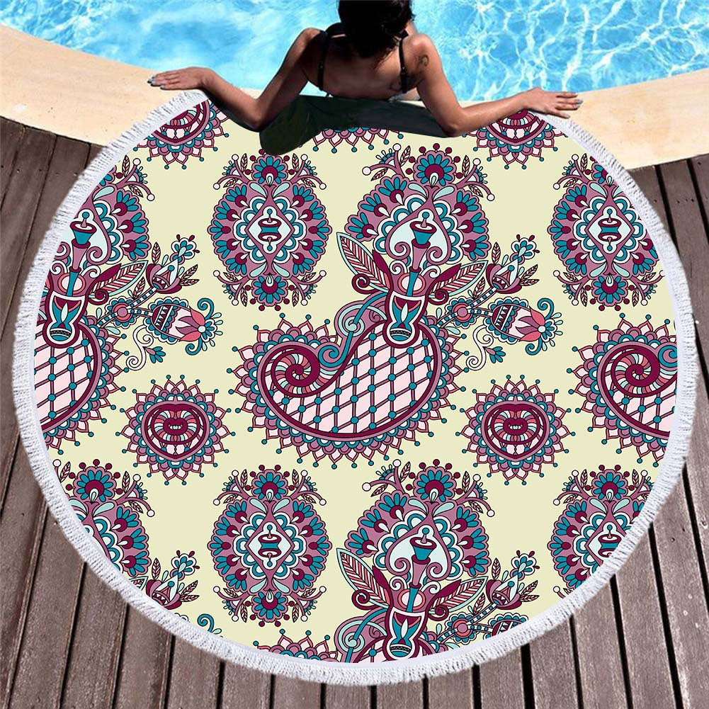 Circular macharo beach towel microfiber digital printing beach towel - Premium 0 from AdventureParent - Just $17.61! Shop now at AdventureParent