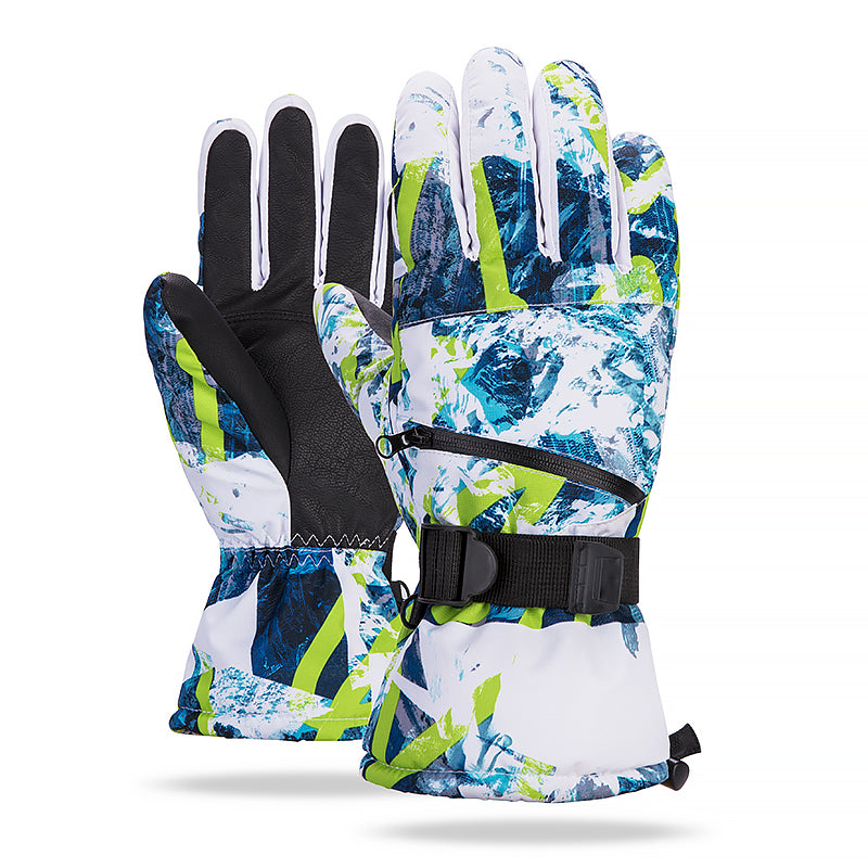 Thicken plus cotton wool warm ski gloves - Premium 0 from AdventureParent - Just $43.86! Shop now at AdventureParent