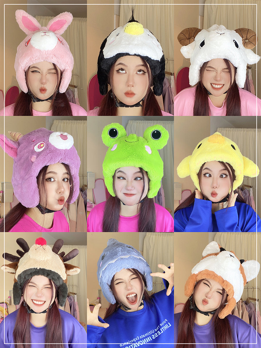 Original Cute Cartoon Animal Plush Ski Helmet Decorative Cap Set - Premium 0 from AdventureParent - Just $170.01! Shop now at AdventureParent