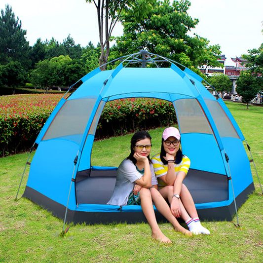 Hexagonal Tent Outdoor Full-automatic Hydraulic Double-layer Rainproof Tent - Premium 0 from AdventureParent - Just $176.04! Shop now at AdventureParent