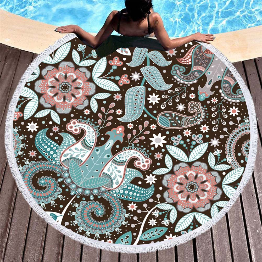 Circular macharo beach towel microfiber digital printing beach towel - Premium 0 from AdventureParent - Just $17.61! Shop now at AdventureParent