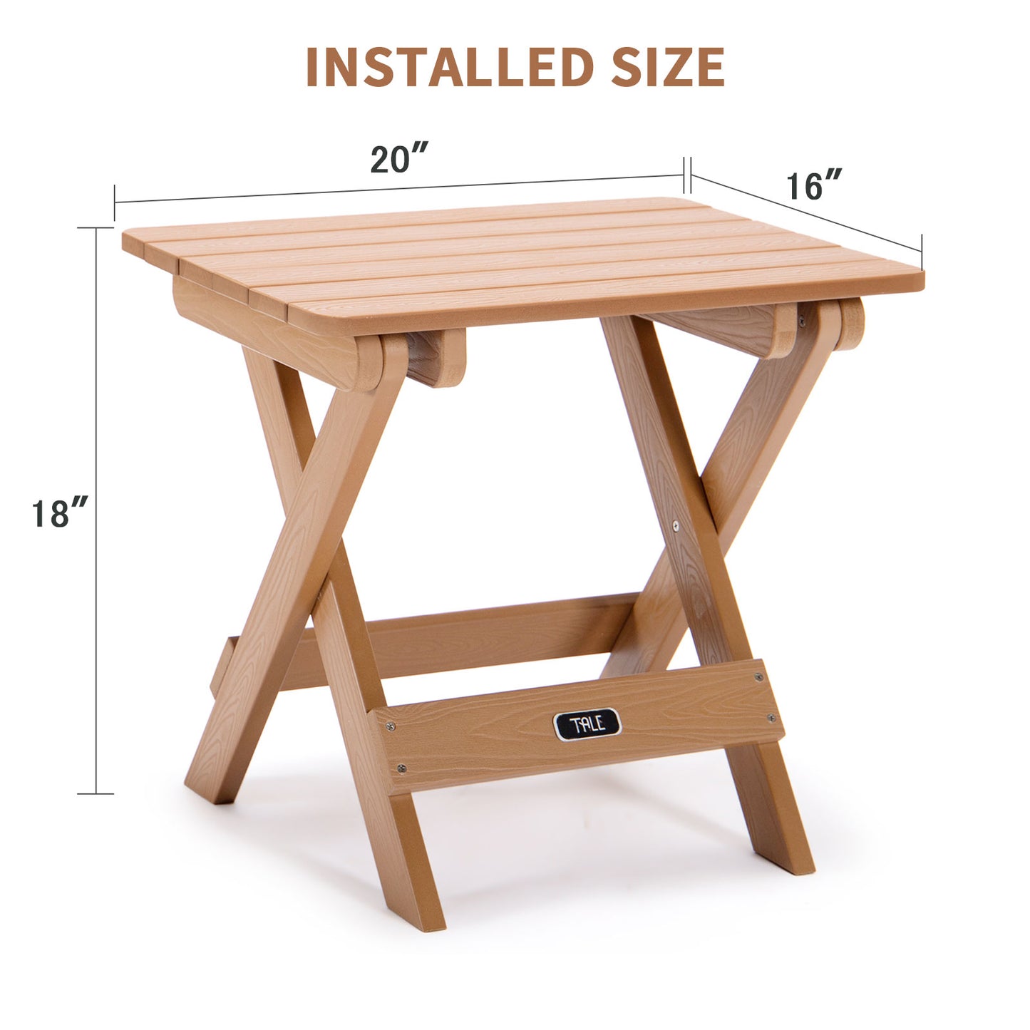 TALE Adirondack Portable Folding Side Table Square All-Weather And Fade-Resistant Plastic Wood Table Perfect For Outdoor Garden, Beach, Camping, Picnics,Ban Amazon - Premium 5 from AdventureParent - Just $258.40! Shop now at AdventureParent