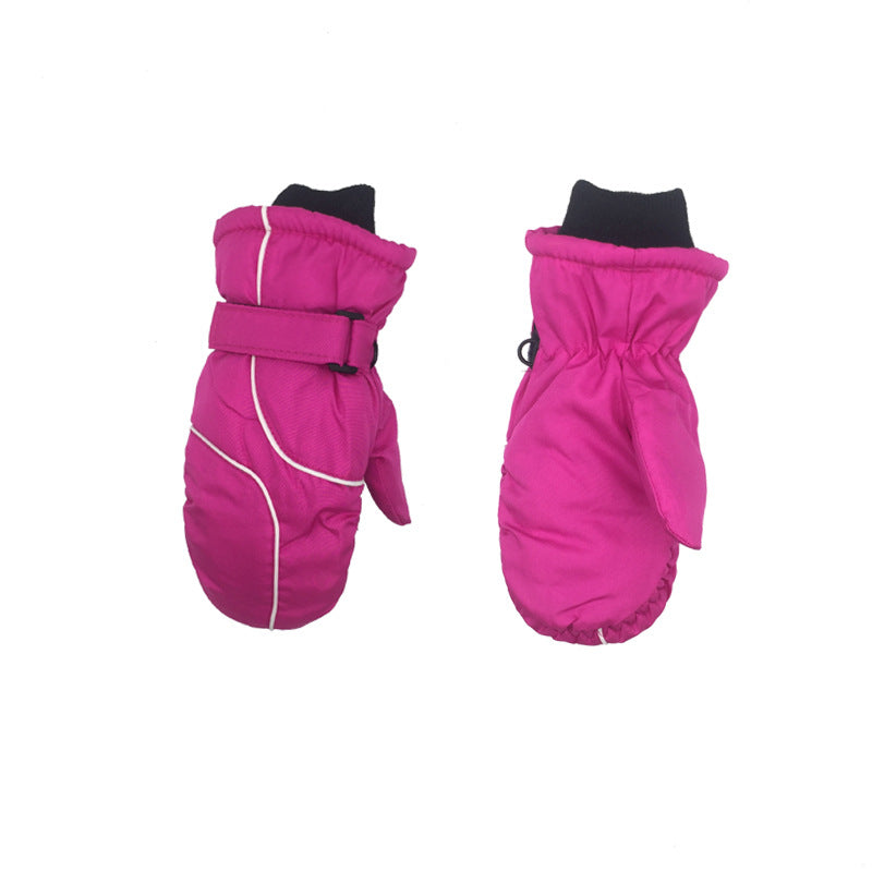 Children's Thickened Warm Stitching Ski Gloves - Premium 0 from AdventureParent - Just $8.70! Shop now at AdventureParent