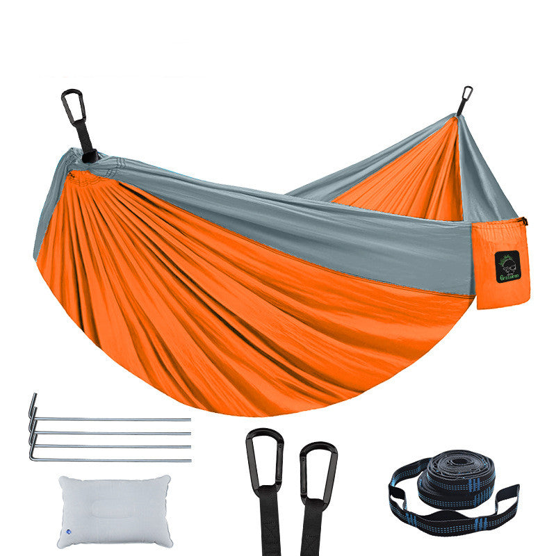 Double Hammock Outdoor Camping Hammock Parachute Cloth Nylon Hammock - Premium 0 from AdventureParent - Just $47.88! Shop now at AdventureParent