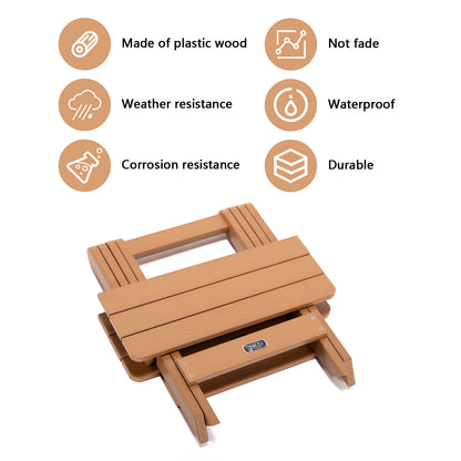 TALE Adirondack Portable Folding Side Table Square All-Weather And Fade-Resistant Plastic Wood Table Perfect For Outdoor Garden, Beach, Camping, Picnics,Ban Amazon - Premium 5 from AdventureParent - Just $258.40! Shop now at AdventureParent