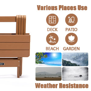 TALE Adirondack Portable Folding Side Table Square All-Weather And Fade-Resistant Plastic Wood Table Perfect For Outdoor Garden, Beach, Camping, Picnics,Ban Amazon - Premium 5 from AdventureParent - Just $258.40! Shop now at AdventureParent