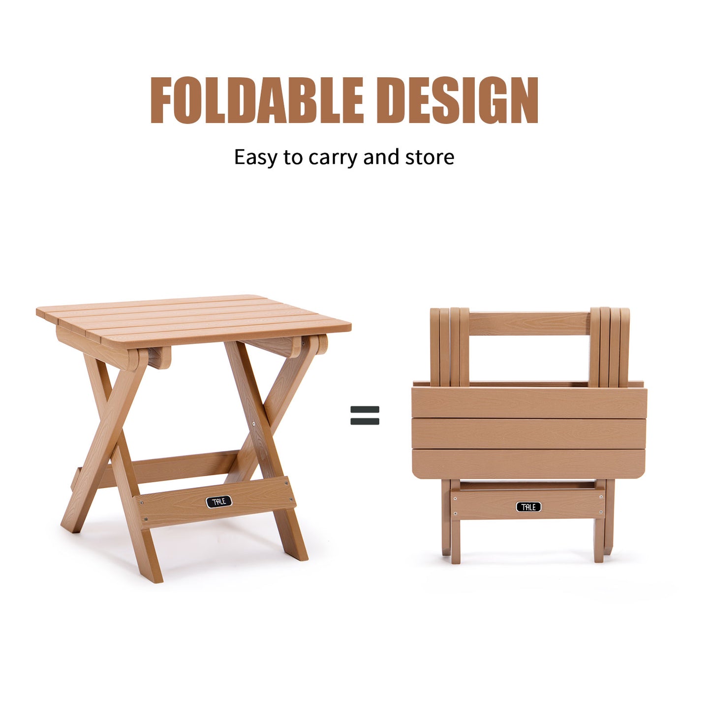 TALE Adirondack Portable Folding Side Table Square All-Weather And Fade-Resistant Plastic Wood Table Perfect For Outdoor Garden, Beach, Camping, Picnics,Ban Amazon - Premium 5 from AdventureParent - Just $258.40! Shop now at AdventureParent