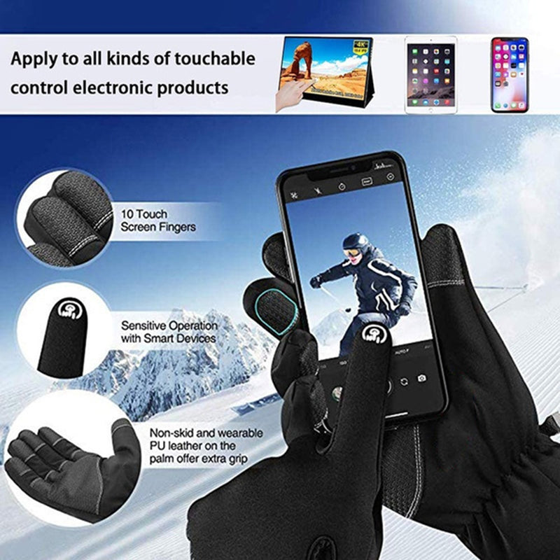 Winter Gloves Touchscreen Non-Slip Unisex Waterproof Windproof Warm Cycling Ski Sports Gloves Women Men - Premium 4 from AdventureParent - Just $18.73! Shop now at AdventureParent