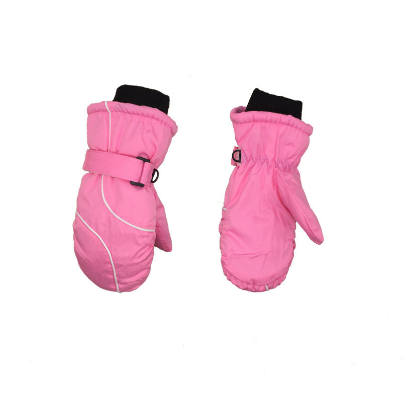 Children's Thickened Warm Stitching Ski Gloves - Premium 0 from AdventureParent - Just $8.70! Shop now at AdventureParent