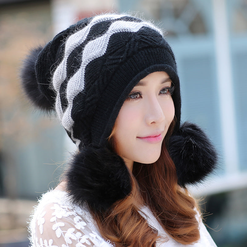 Winter Double Layer Thickening Warm Fashionable Foreign Style Winter Hat - Premium 0 from AdventureParent - Just $53.32! Shop now at AdventureParent