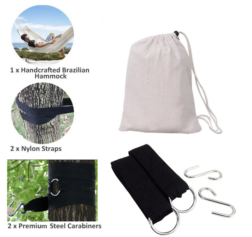 Camping Hammock Cotton Hammock Swing Bed Outdoor Backpack Survival or Travel Swing - Premium 0 from AdventureParent - Just $28.65! Shop now at AdventureParent