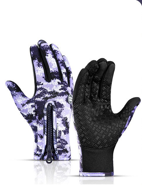 Winter Gloves Touch Screen Riding Motorcycle Sliding Waterproof Sports Gloves With Fleece - Premium 0 from AdventureParent - Just $15.48! Shop now at AdventureParent