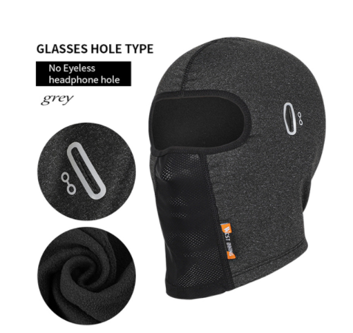 Ski Fleece With Glasses Hole Motorcycle Headgear Bicycle Mask - Premium 0 from AdventureParent - Just $11.54! Shop now at AdventureParent