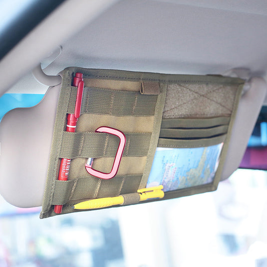 Tactical MOLLE Vehicle Sun Visor Organizer Panel CD Storage Bag Car Truck Auto Accessories Holder EDC Tool Pouch - Premium 0 from AdventureParent - Just $12.78! Shop now at AdventureParent