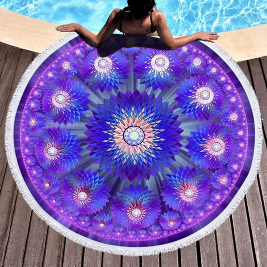 Microfiber 3D Printed Round Beach Towel - Premium 0 from AdventureParent - Just $22.75! Shop now at AdventureParent