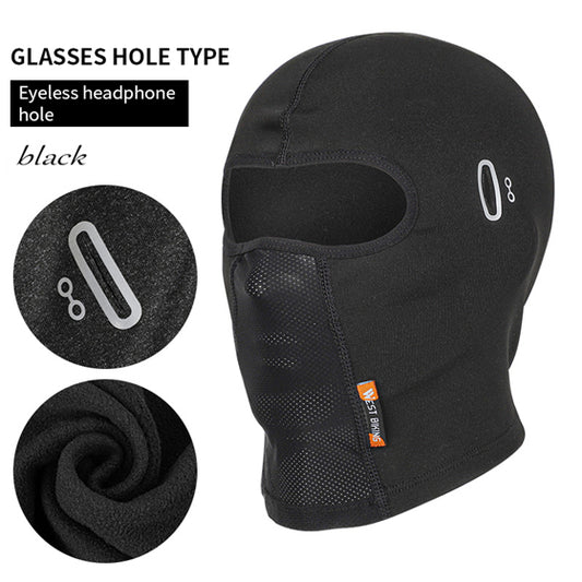 Ski Fleece With Glasses Hole Motorcycle Headgear Bicycle Mask - Premium 0 from AdventureParent - Just $11.54! Shop now at AdventureParent